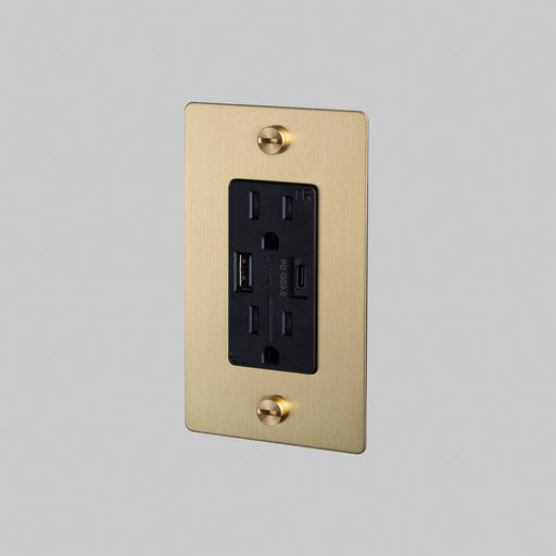 Duplex Outlet Brass