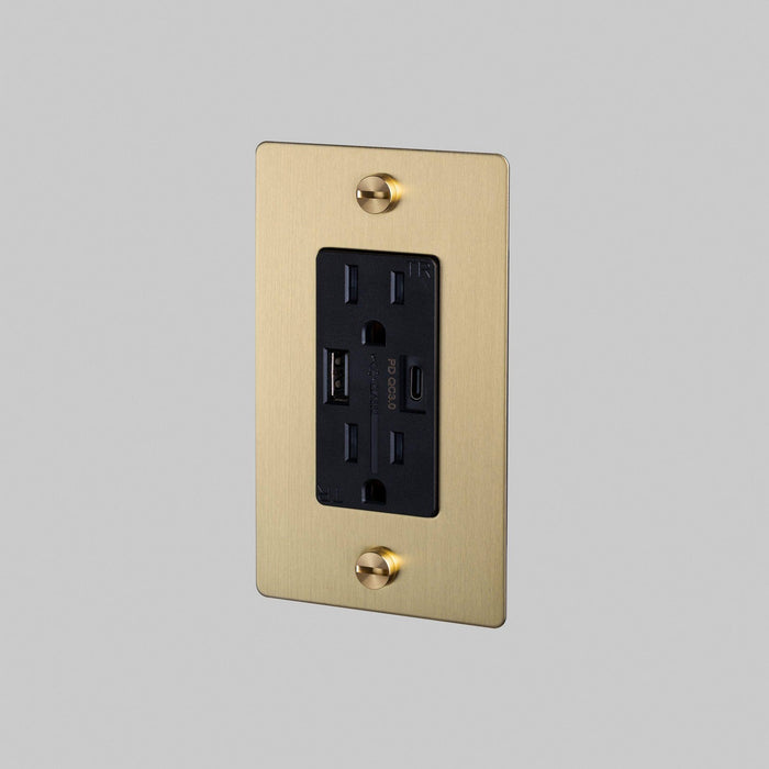 Buster + Punch - NSC-053812 - Duplex Outlet - Brass