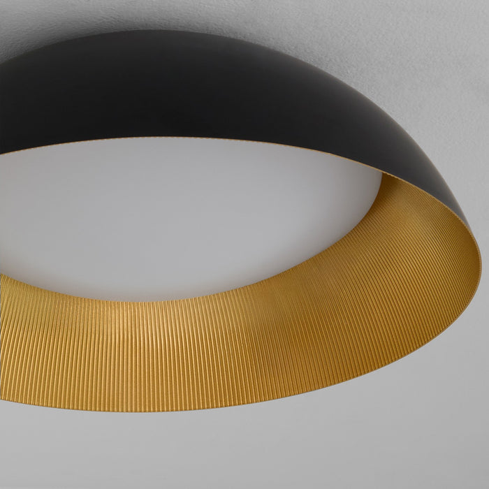 Quorum - 3-206-1550 - LED Ceiling Mount - Lucci - Black|Industrial Brass