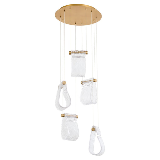 Veer LED Pendant Aged Brass