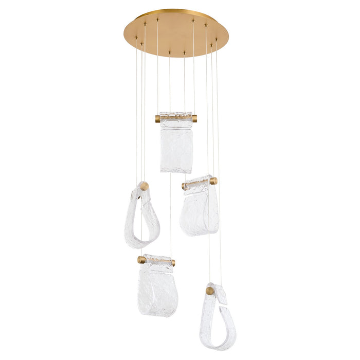 Oxygen - 3-6102-40 - LED Pendant - Veer - Aged Brass