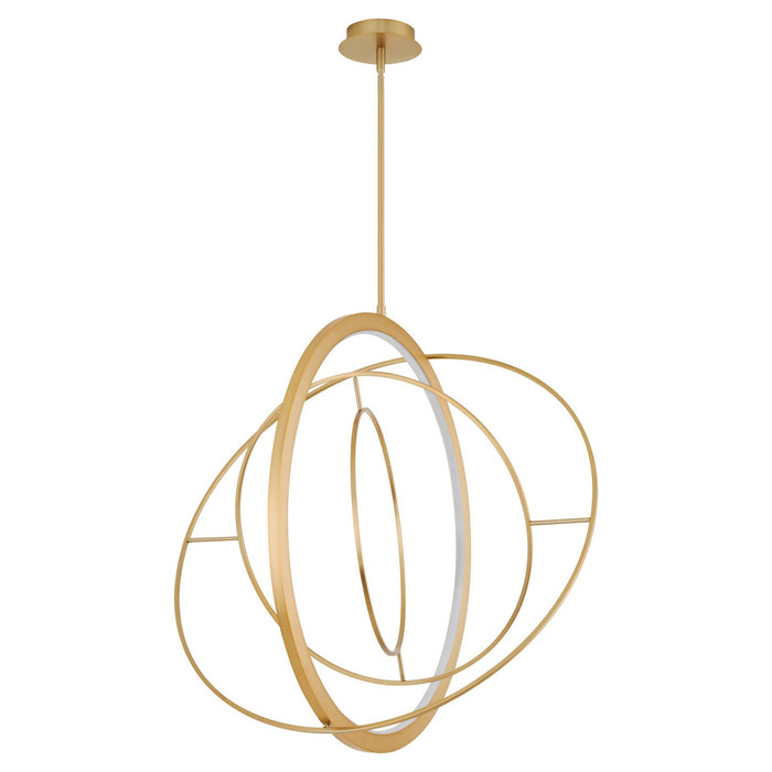 Oxygen - 3-658-40 - LED Pendant - Gallilei - Aged Brass