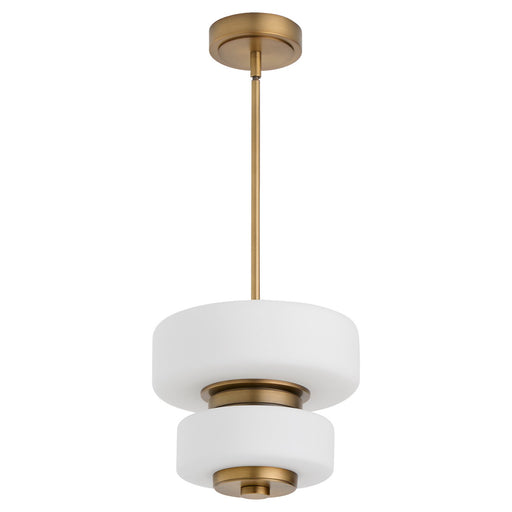 Favo LED Pendant Brushed Brass