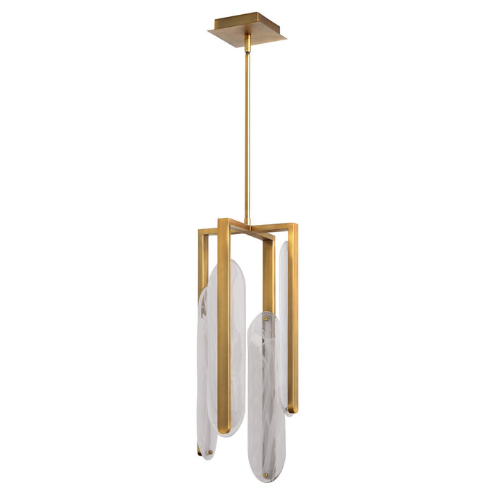 Oxygen - 3-8145-56 - LED Pendant - Avian - Brushed Brass