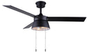 Canarm - CF48KAD3BK - 48"Ceiling Fan - Kade - Matte Black