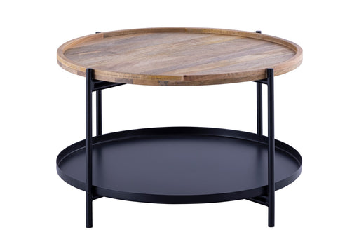 Calin Coffee Table Black With Natural Wood