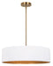 Canarm - ICH1119A03WHG22 - Three Light Chandelier - Rexton - Matte White And Gold