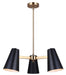Canarm - ICH1145A03BKG - Three Light Chandelier - Harken - Matte Black And Gold