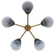Canarm - ICH1145A05BKG - Five Light Chandelier - Harken - Matte Black And Gold