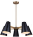 Canarm - ICH1145A05BKG - Five Light Chandelier - Harken - Matte Black And Gold