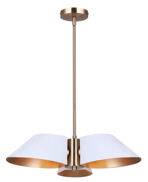 Canarm - ICH1146A03WHG - Three Light Chandelier - Daxton - Matte White And Gold
