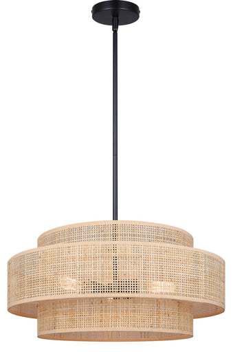 Bellamy Three Light Chandelier Black