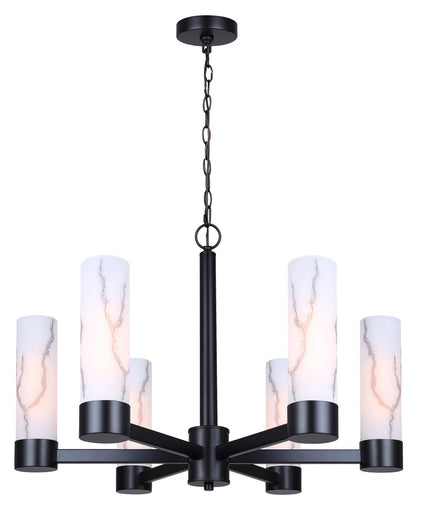 Kristella Six Light Chandelier Matte Black