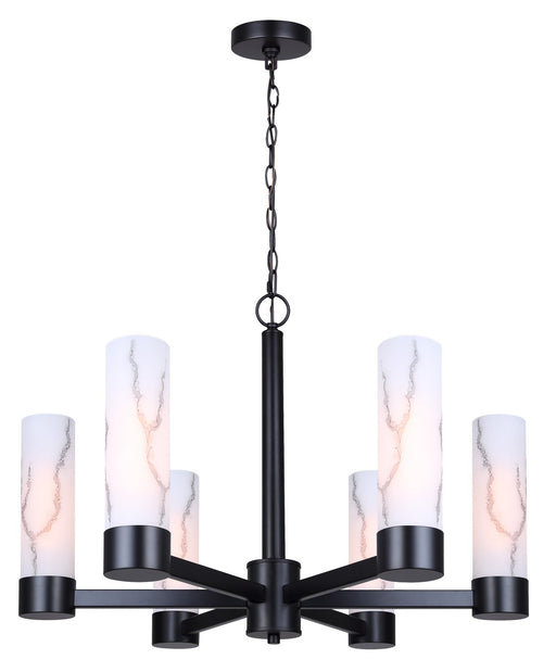 Canarm - ICH1153A06BK - Six Light Chandelier - Kristella - Matte Black