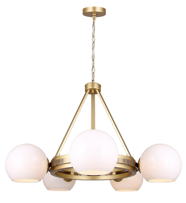 Canarm - ICH1169A05GDP9 - Five Light Chandelier - Monroe - Gold