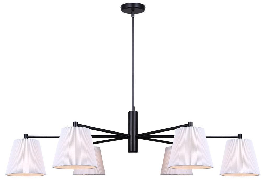 Canarm - ICH1201A06BK - Six Light Chandelier - Aspen - Black