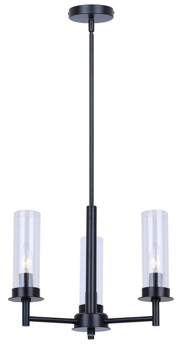 Canarm - ICH1205A03BK - Three Light Chandelier - Benson - Black