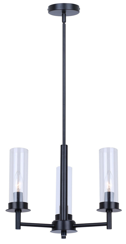 Canarm - ICH1205A03BK - Three Light Chandelier - Benson - Black