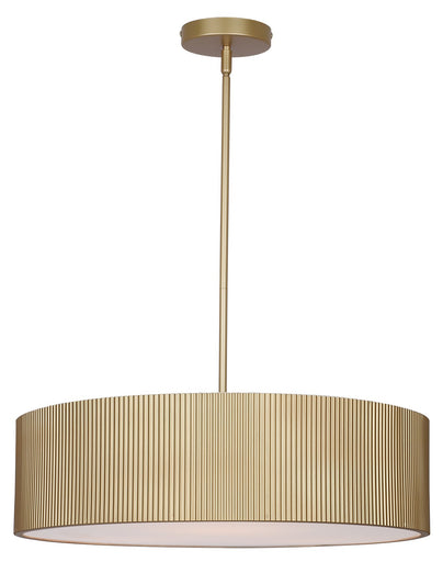 Scarlett Three Light Chandelier Painted Gold