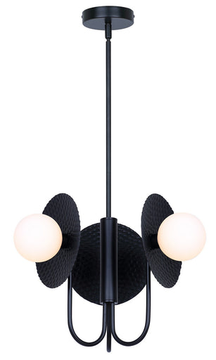 Mierka Three Light Chandelier Black