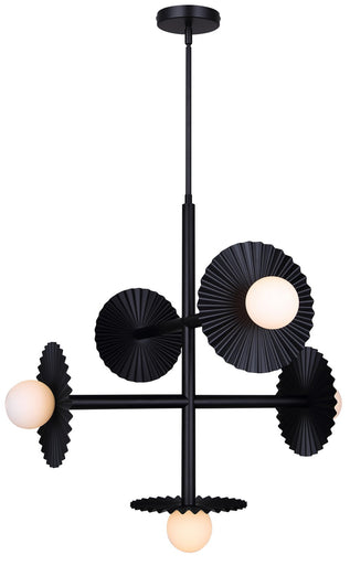 Payton Five Light Chandelier Black