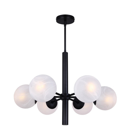 Mackenna Six Light Chandelier Black