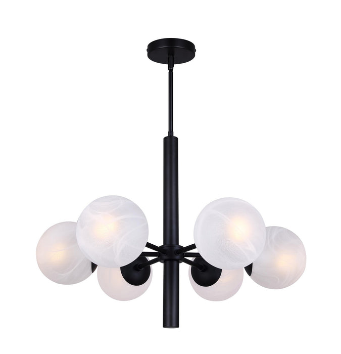 Canarm - ICH1229A06BK - Six Light Chandelier - Mackenna - Black