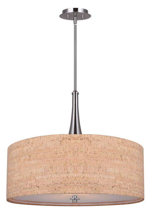 Canarm - ICH2120B03BN22 - Three Light Chandelier - Eden - Cork And Brushed Nickel