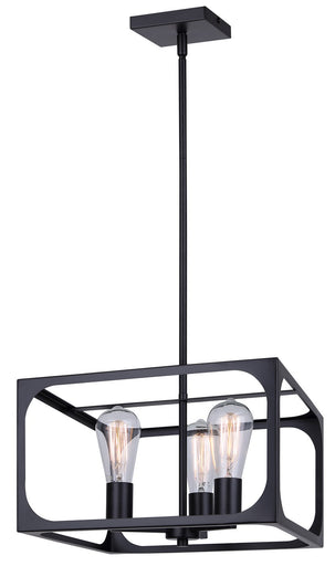 Zelie Three Light Chandelier Black