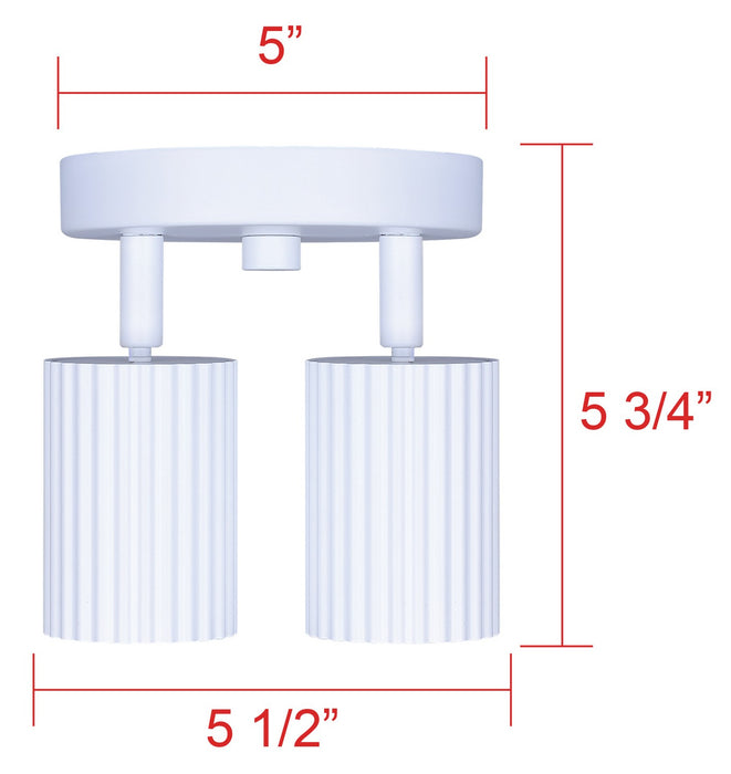 Canarm - ICW1119A02WH10 - Two Light Track Lighting - Rexton - White