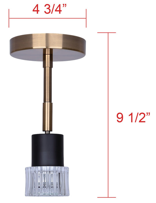 Canarm - ICW1161A01BKG10 - One Light Track Lighting - Elsee - Black/Gold