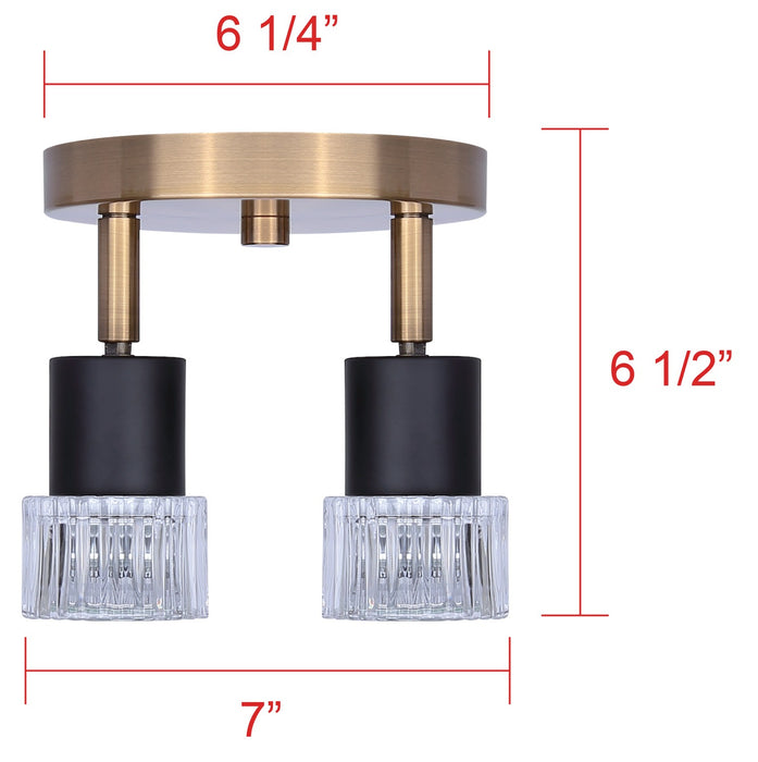 Canarm - ICW1161A02BKG10 - Two Light Track Lighting - Elsee - Black/Gold