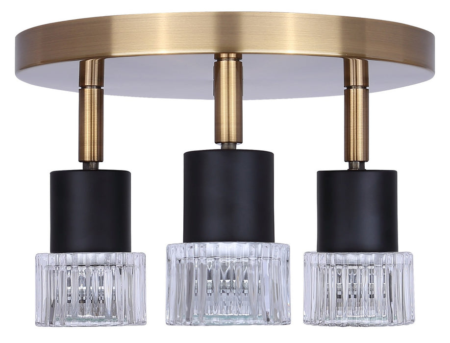 Canarm - ICW1161A03BKG10 - Three Light Track Lighting - Elsee - Black/Gold
