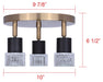 Canarm - ICW1161A03BKG10 - Three Light Track Lighting - Elsee - Black/Gold