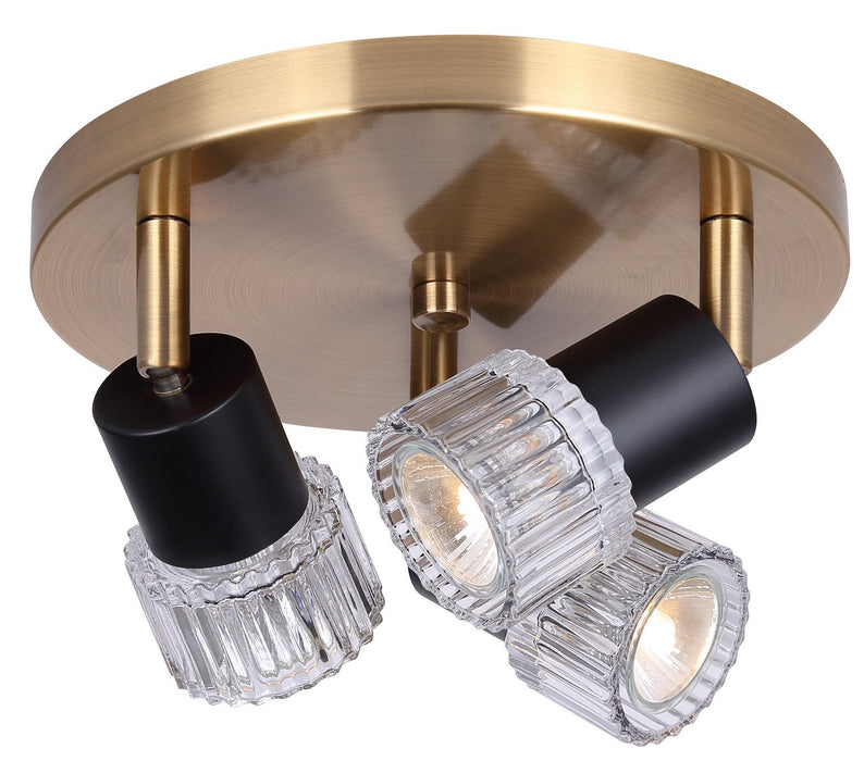 Canarm - ICW1161A03BKG10 - Three Light Track Lighting - Elsee - Black/Gold