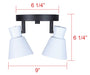 Canarm - ICW1163A02BW10 - Two Light Track Lighting - Radley - Black/White
