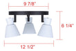 Canarm - ICW1163A03BW10 - Three Light Track Lighting - Radley - Black/White