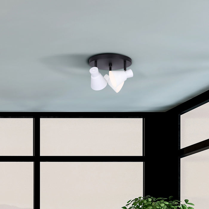 Canarm - ICW1163A03BW10 - Three Light Track Lighting - Radley - Black/White