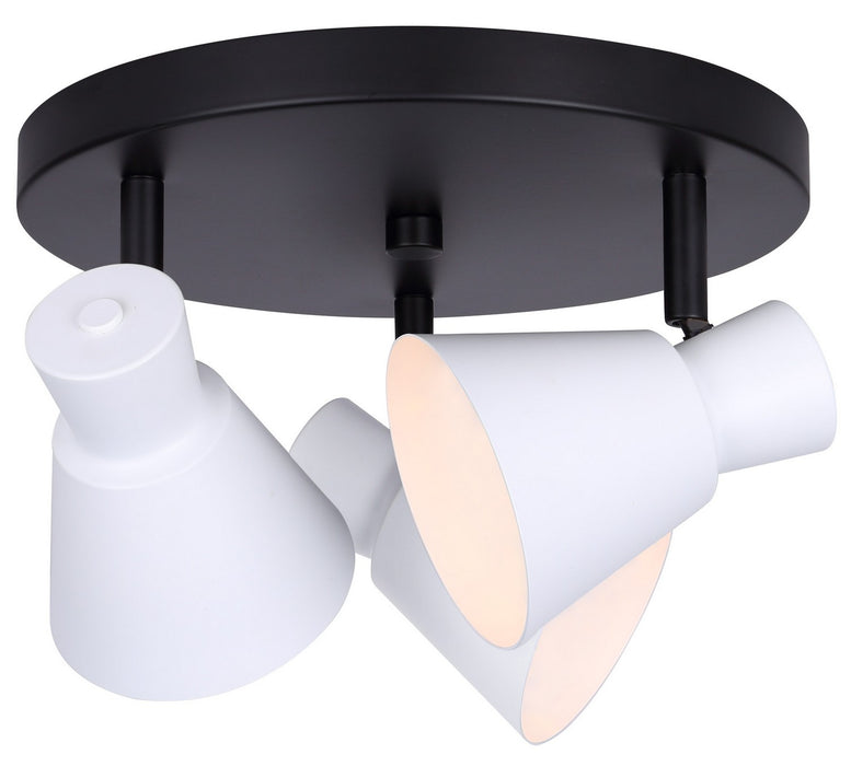 Canarm - ICW1163A03BW10 - Three Light Track Lighting - Radley - Black/White