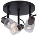 Canarm - ICW1198A03BKW10 - Three Light Ceiling/Wall Mount - Owen - Black