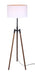 Canarm - IFL2127B63BKW - One Light Floor Lamp - Sull - Matte Black And Faux Woodgrain