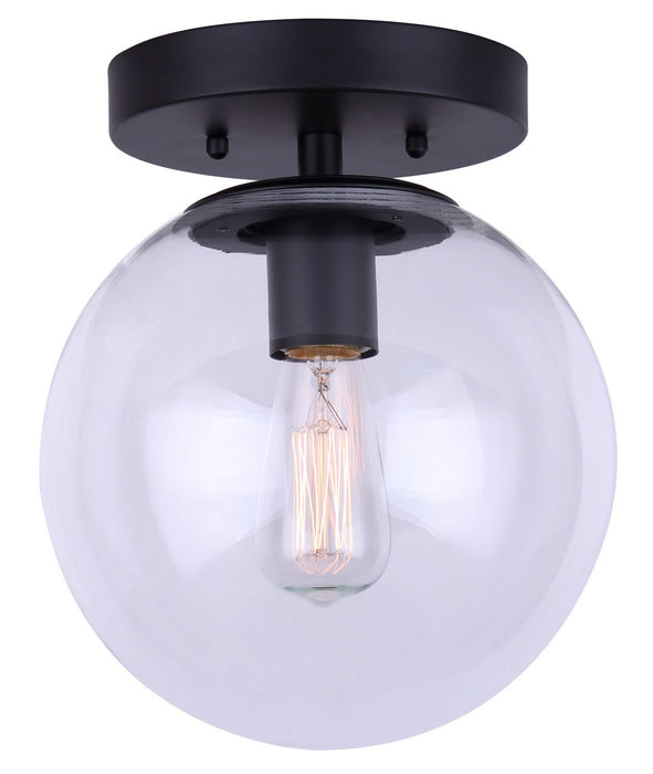 Canarm - IFM1029A08BK-CL - One Light Flush Mount - Camilo - Matte Black