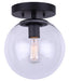 Canarm - IFM1029A08BK-CL - One Light Flush Mount - Camilo - Matte Black