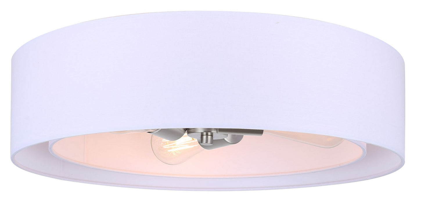 Canarm - IFM1148A19BN - Three Light Flush Mount - Landra - Brushed Nickel