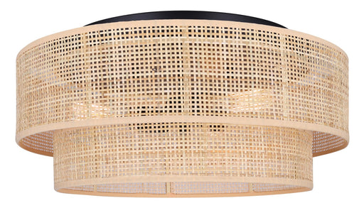 Bellamy Three Light Flush Mount Black