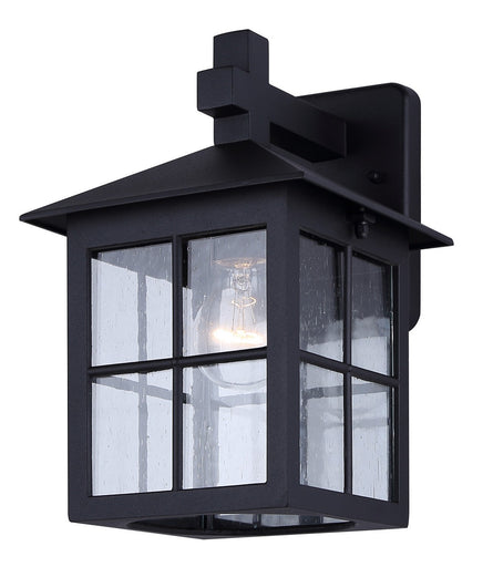 Dom One Light Outdoor Wall Mount Sand Black