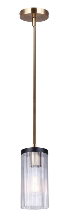Canarm - IPL1143A01BKG - One Light Pendant - Jenner - Matte Black And Gold