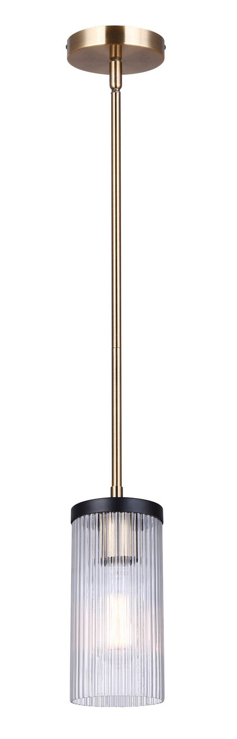 Canarm - IPL1143A01BKG - One Light Pendant - Jenner - Matte Black And Gold