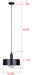 Canarm - IPL1150A01BK - One Light Pendant - Daylon - Black