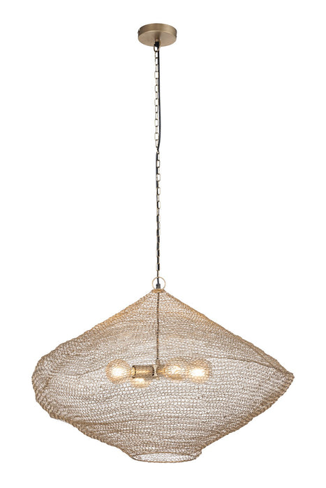 Canarm - IPL1183A04AB35 - Four Light Pendant - Warren - Antique Brass